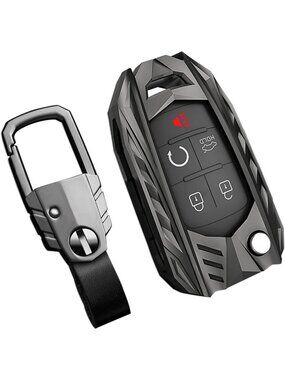 Zinc Alloy Key Fob Cover with Keychain - Durable Protection for Chevy Models